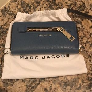 Marc Jacobs New York Blue Gotham Leather Wallet